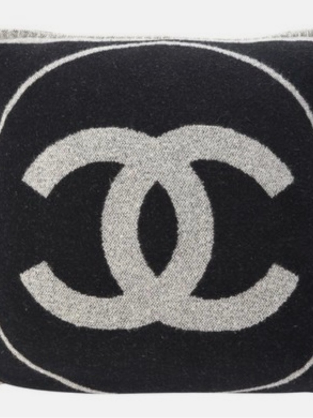 CC Black & White Logo pillow 26 x 26 in